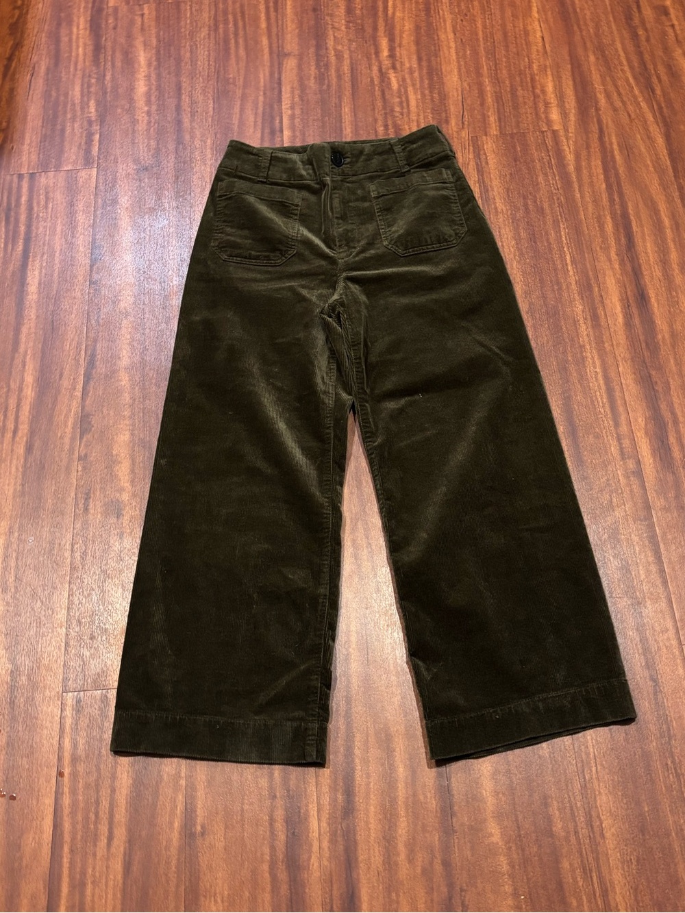 Maeve Colette Crop Wide-Leg Corduroy Pants
